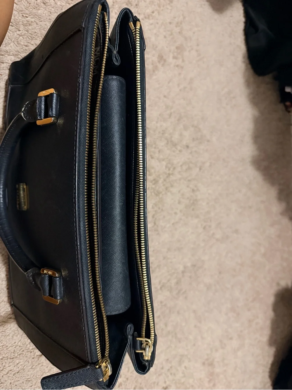 MCM  Nuovo Two-Way Tote in Black Saffiano Leather - Large